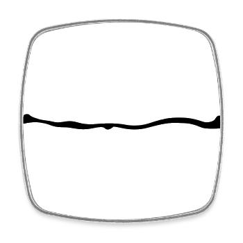 Farbklex line brush stroke underline - Square fridge magnet - white - Front