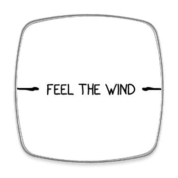 Feel the wind - Viereckiger Kühlschrankmagnet - Weiß - Vorne