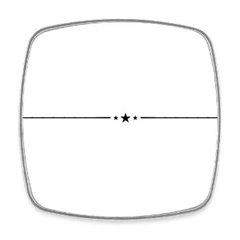 Stern linie symbol - Viereckiger Kühlschrankmagnet - Weiß - Vorne