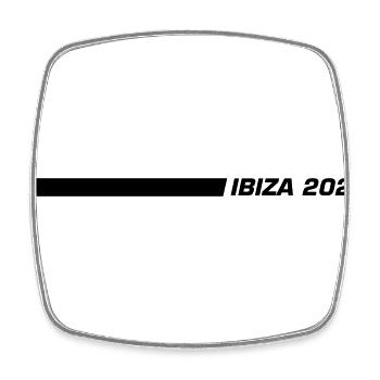 Ibiza 2023 Linie - Viereckiger Kühlschrankmagnet - Weiß - Vorne