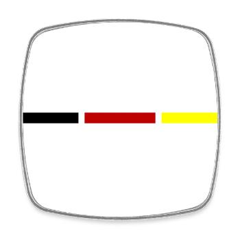 Germany Colors Symbol - Square fridge magnet - white - Front