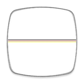 Germany flag line - Square fridge magnet - white - Front