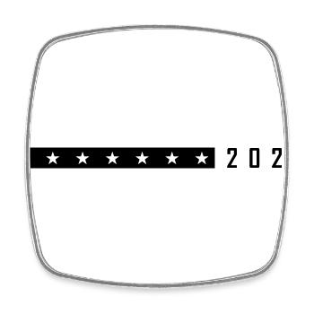 Élément de symbole 2025 - Magnet carré - blanc - Devant