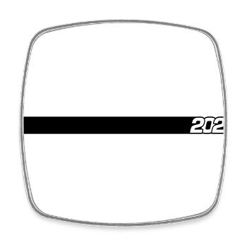 Ligne 2025 - Magnet carré - blanc - Devant