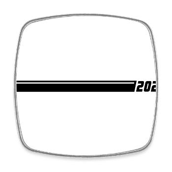 Ligne 2025 - Magnet carré - blanc - Devant