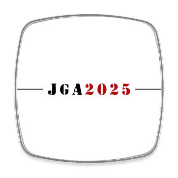 JGA 2025 - Viereckiger Kühlschrankmagnet - Weiß - Vorne