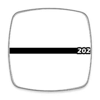 Ligne 2025 - Magnet carré - blanc - Devant