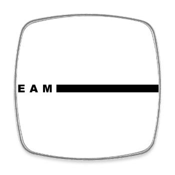 Équipe - Magnet carré - blanc - Devant