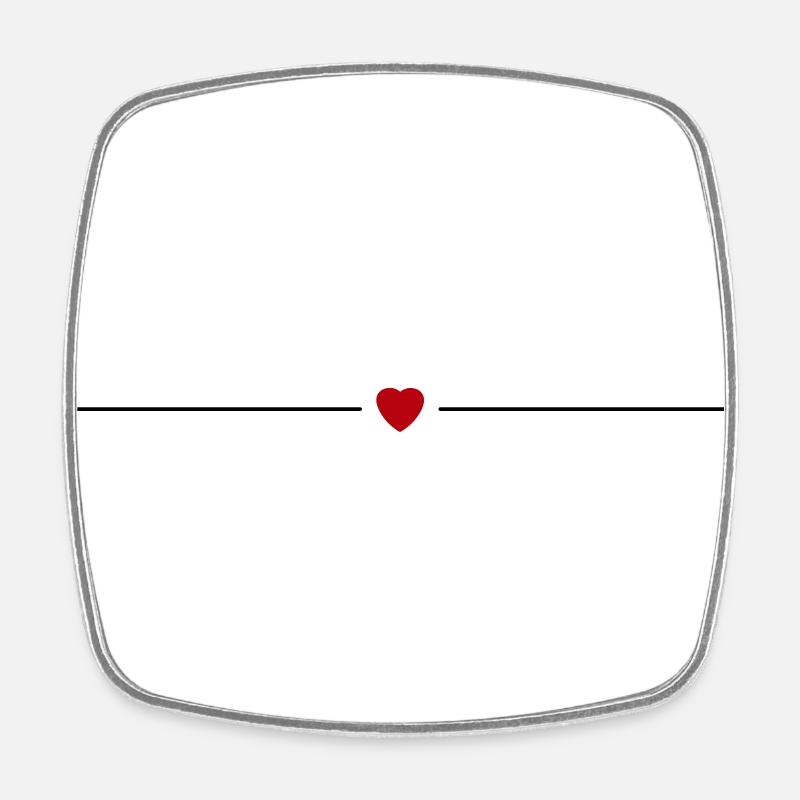 coeur flèche - Magnet carré - blanc