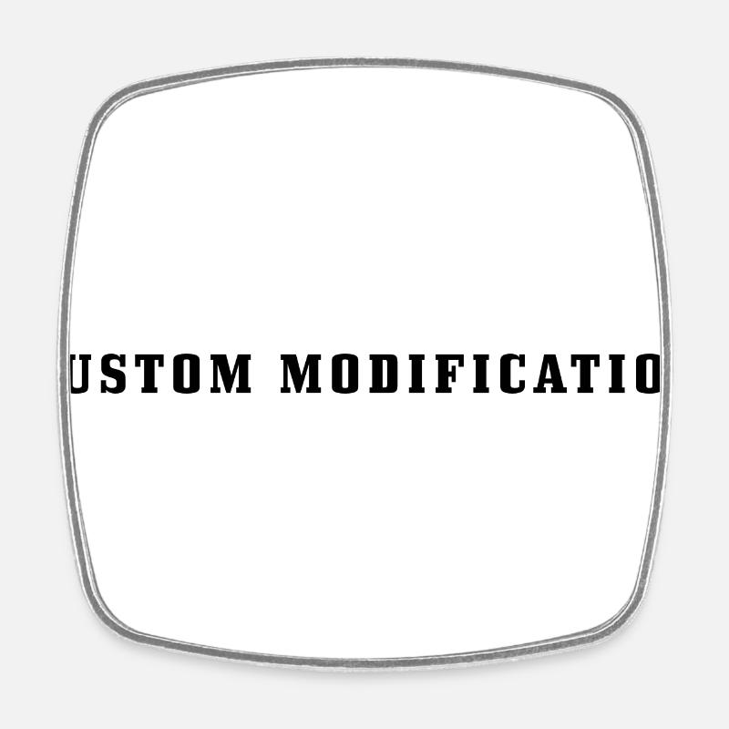 Modification personnalisée - Magnet carré - blanc