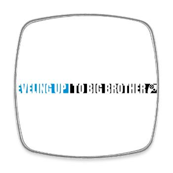 Leveling up big brother - Square fridge magnet - white - Front