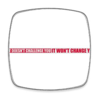 Workout Fitness Motivation Quote - Square fridge magnet - white - Front