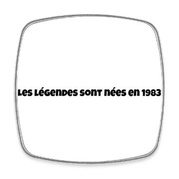 Les légendes sont nées en 1983 - Magnet carré - blanc - Devant
