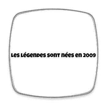 Les légendes sont nées en 2009 - Magnet carré - blanc - Devant