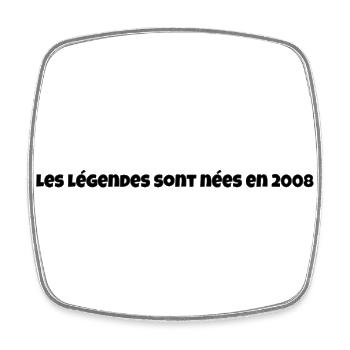 Les légendes sont nées en 2008 - Magnet carré - blanc - Devant