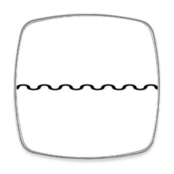 curled underscore to design yourself - Square fridge magnet - white - Front