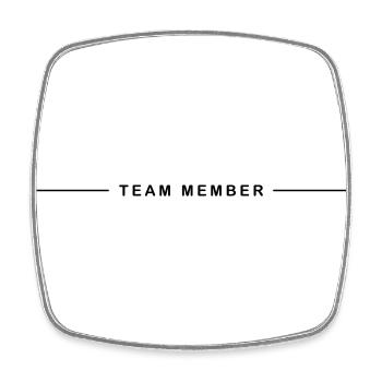 Membres de l’équipe - Magnet carré - blanc - Devant