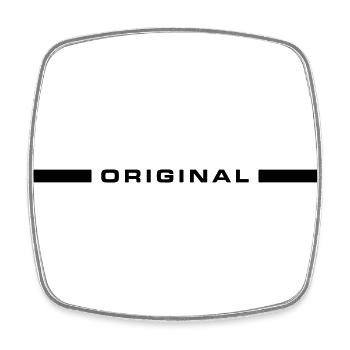 Emblème original - Magnet carré - blanc - Devant