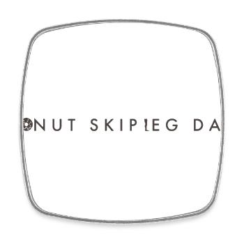 Donut-Skip-Leg-Tag - Viereckiger Kühlschrankmagnet - Weiß - Vorne
