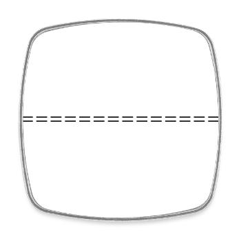 Dash Symbol Line - Square fridge magnet - white - Front