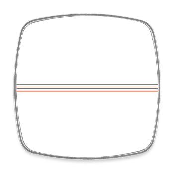 Dash Symbol Line - Square fridge magnet - white - Front