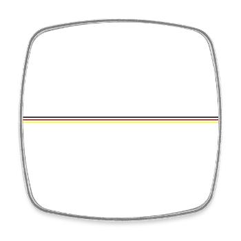 Ligne du drapeau de l’Allemagne - Magnet carré - blanc - Devant