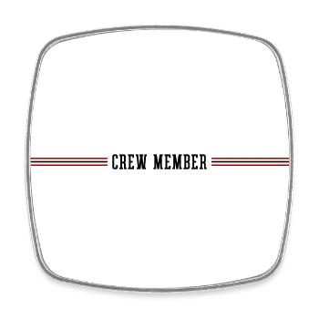 Crew Symbol - Viereckiger Kühlschrankmagnet - Weiß - Vorne