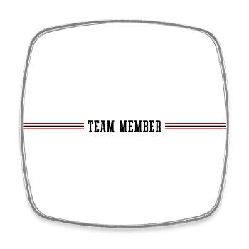 Team Symbol - Viereckiger Kühlschrankmagnet - Weiß - Vorne