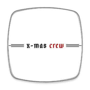 X-Mas Crew Christmas - Square fridge magnet - white - Front