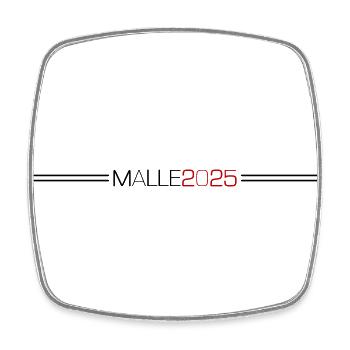 Malle 2025 Line Mallorca - Square fridge magnet - white - Front