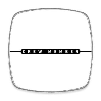 Crew Member - Square fridge magnet - white - Front
