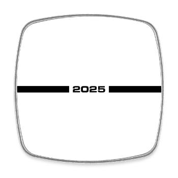 2025 Accident vasculaire cérébral - Magnet carré - blanc - Devant