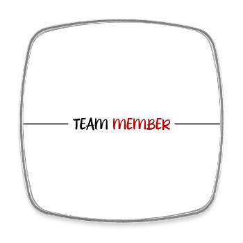 Team Member - Square fridge magnet - white - Front