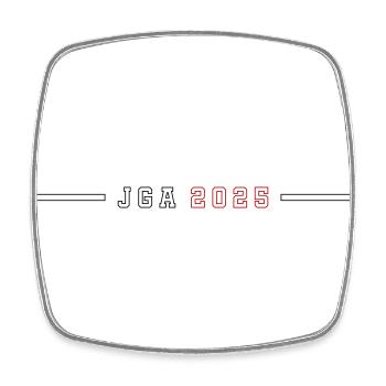 JGA 2025 Linie Junggesellenabschied - Viereckiger Kühlschrankmagnet - Weiß - Vorne