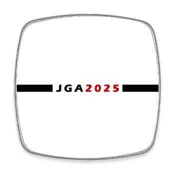 JGA 2025 - Viereckiger Kühlschrankmagnet - Weiß - Vorne