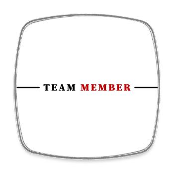 Team Member - Square fridge magnet - white - Front