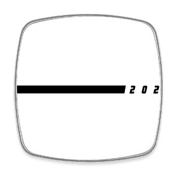 Ligne 2025 - Magnet carré - blanc - Devant
