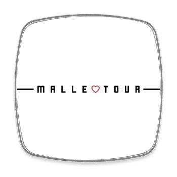 Malle Tour Coeur - Magnet carré - blanc - Devant
