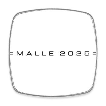Malle 2025 - Viereckiger Kühlschrankmagnet - Weiß - Vorne