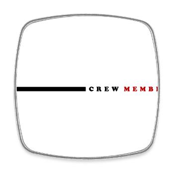 Crew Member Line - Square fridge magnet - white - Front