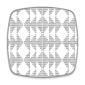 Unique D-pattern - Square fridge magnet - white - Front