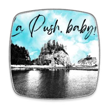 La Push, baby! Illustration - Square fridge magnet - white - Front