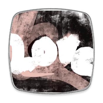 Amour Amour Design Abstrait Moderne - Magnet carré - blanc - Devant