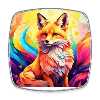 cute fox #fox #cute - Square fridge magnet - white - Front
