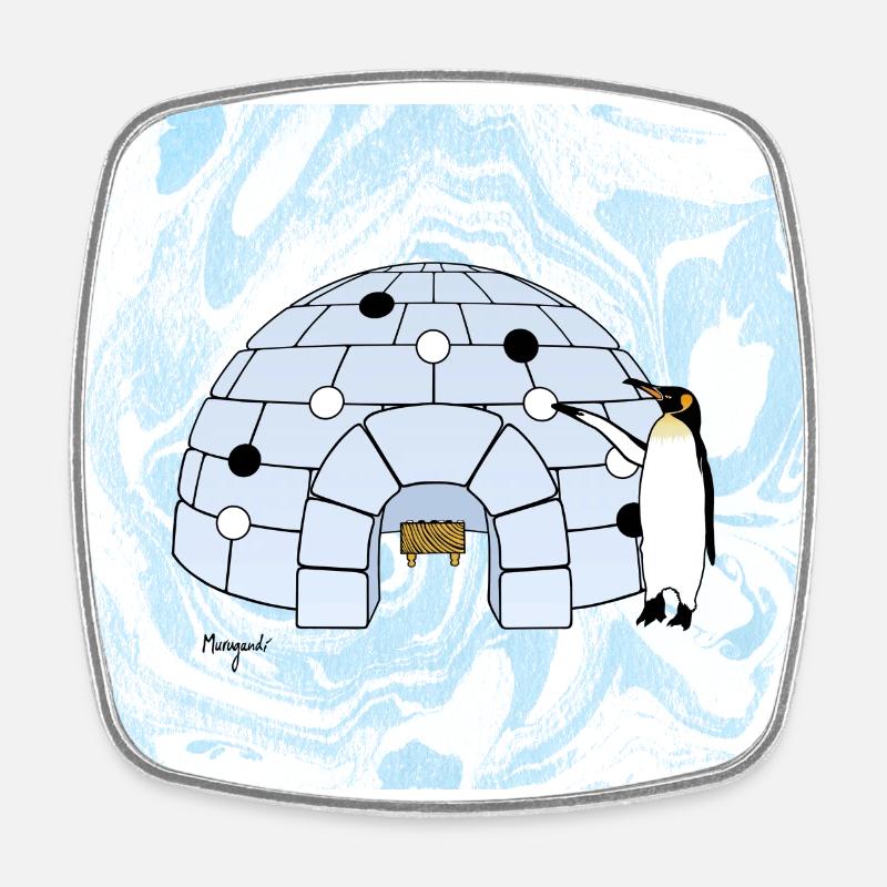 Iglo Go - Magnet carré - blanc