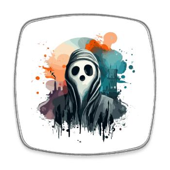 halloween ghost - Magnet carré - blanc - Devant