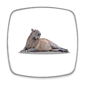 Capybara - Viereckiger Kühlschrankmagnet - Weiß - Vorne