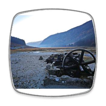 Landschaftsfoto Wandern, Glendalough wheel, Irland - Viereckiger Kühlschrankmagnet - Weiß - Vorne