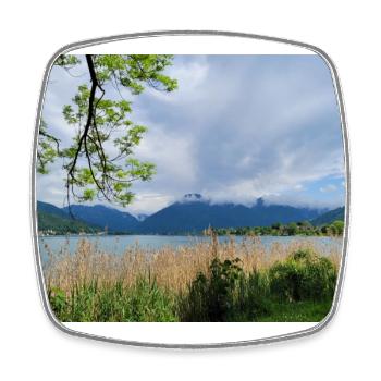 die Harmonie der Natur - Viereckiger Kühlschrankmagnet - Weiß - Vorne