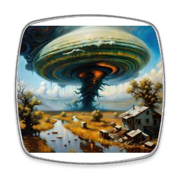 Zorn der Natur #1 - Viereckiger Kühlschrankmagnet - Weiß - Vorne
